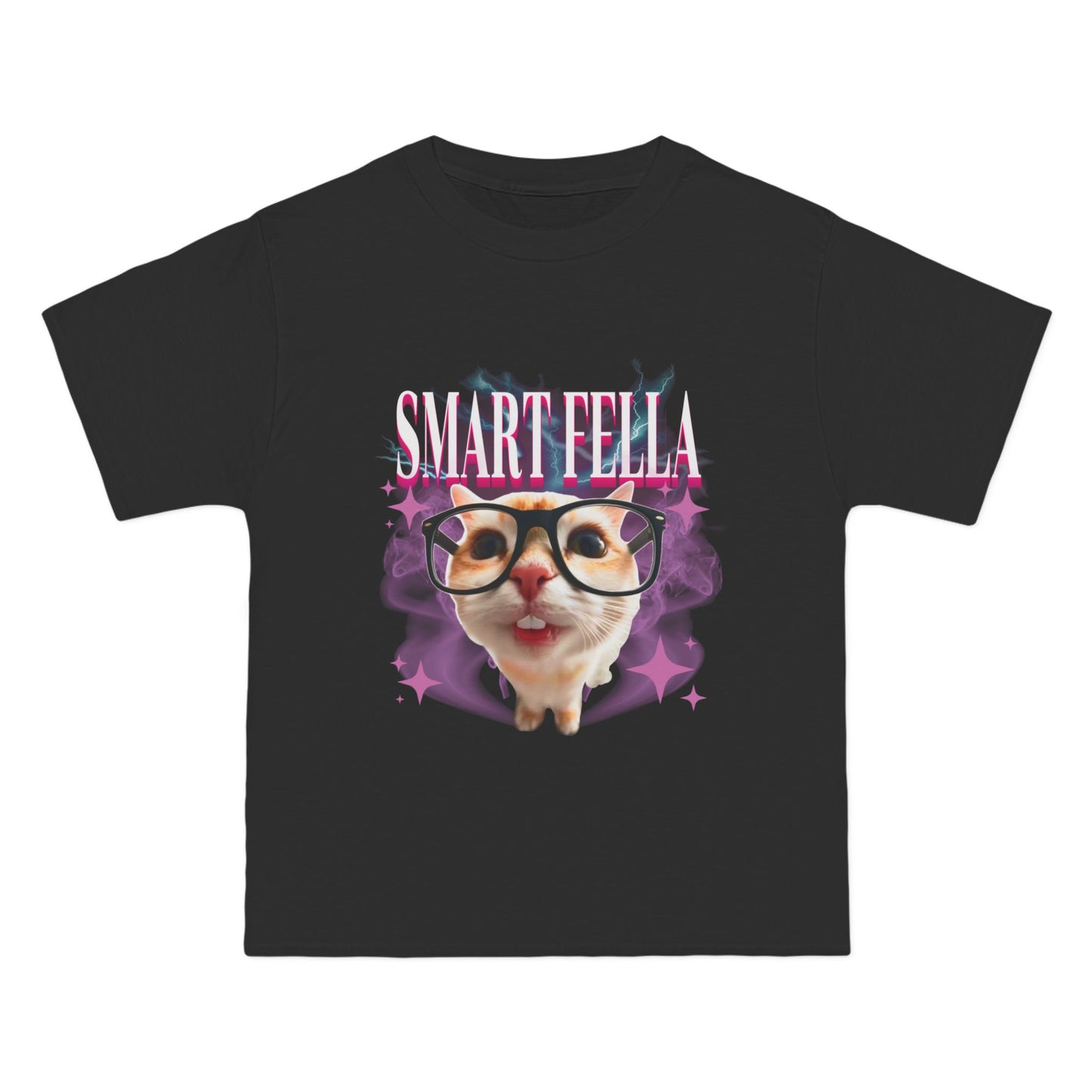 Smart Fella Cat Graphic Tee | Fun Pet Lover Gift, Casual Wear, Birthday Present, Animal Apparel, Everyday Style, meme shirt, cool shirt