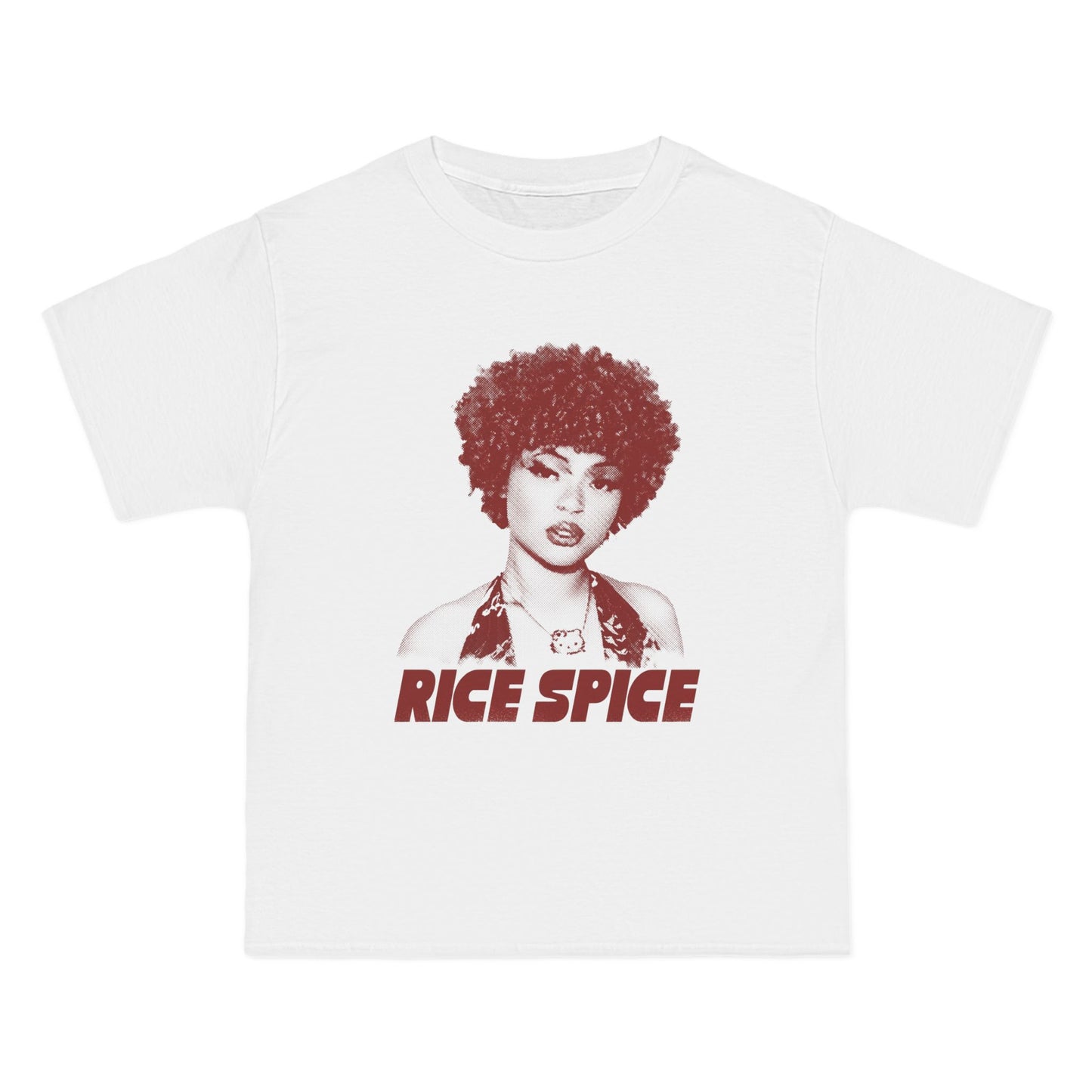 White Oversize T-Shirt - 'RICE SPICE'