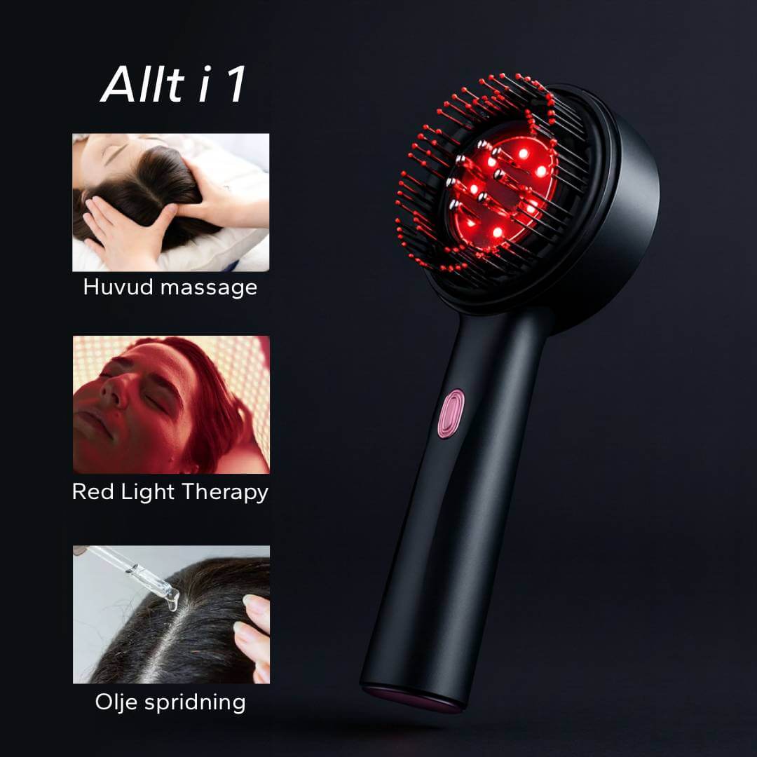 Alwora - Scalp Massager med rött ljus