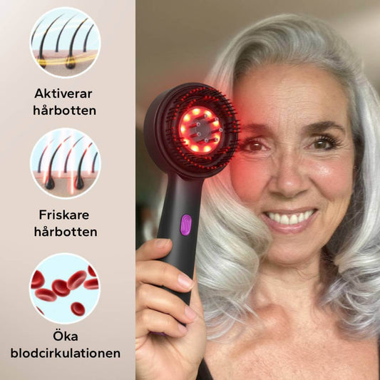 Alwora - Scalp Massager med rött ljus